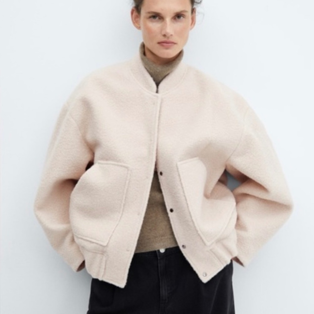 MANGO Women's Oversized Bomber Jacket